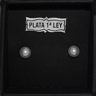 Pendientes perla redonda 6mm.